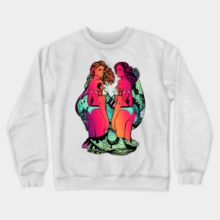 Blue Red Blend Gemini Beauty Crewneck Sweatshirt